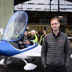 Anders Wiklund/TT: Anders Forslund, tidigare forskare vid Chalmers, är nu grundare och vd för bolaget Heart Aerospace som bygger en elflygfabrik i Göteborg. Arkivbild.