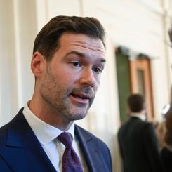 Fredrik Sandberg/TT: Bistånds- och utrikeshandelsminister Johan Forssell (M). Arkivbild.