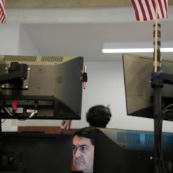 Seth Wenig/AP/TT: Stämningen var dyster i börshuset i New York. Arkivbild.