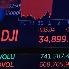 Richard Drew/AP-TT: Ledande index backade mellan 2,8 och 4,0 procent under den gångna veckan. Arkivbild.