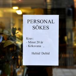 Tomas Oneborg / SvD / TT: Minskat sug efter arbetskraft. Arkivbild.