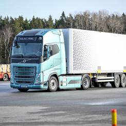 Fredrik Sandberg / TT: Elektrisk lastbil från Volvo. Arkivbild.