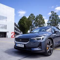Björn Larsson Rosvall/TT: Elbilstillverkaren Polestar ska etablera sitt nya huvudkontor i Göteborg. På bilden syns modellen Polestar 2. Arkivbild.
