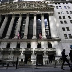 Mary Altaffer/AP-TT: Apple backade på Wall Street efter att it-jätten presenterat nya produkter. Arkivbild.