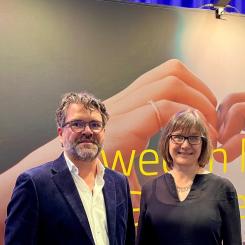 Jonas Löfvendahl, Elisabeth Sagström-Bäck och Jon Wingborg från SIO Grafen. Foto: Astrid Hedenström