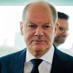 Markus Schreiber AP/TT: Sänkt prognos för Tyskland, med förbundskansler Olaf Scholz. Arkivbild