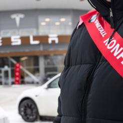 Pontus Lundahl/TT: Bara var av arbetarna på Tesla deltar i den pågående strejken. Arkivbild.