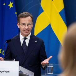 Ulf Kristersson. Accelerationskontoret ska bland annat utveckla lösningsförslag på målkonflikter och risker som uppstår till följd av industriomställningen samt proaktivt initiera åtgärder innan sådana problem uppstår. Bild: Ninni Andersson/Regerinskansliet