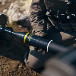 Saabs nya ammunitionstyp HEAT 758 med pansarvärnsförmåga för granatgeväret Carl-Gustaf. Foto: Saab