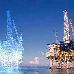 Digitala tvillingar av oljeborrtorn. Credit: Creative Commons Lic. CC BY-SA 4.0