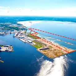 Avtalet innebär att Verso Energy kan börja planera markanvändningen i Oritkari, genomföra en miljökonsekvensbedömning och ansöka om eventuella kemikalie- och vattentillstånd. Samtidigt kan förberedelser för bygglov påbörjas parallellt med detaljplaneprocessen. Illustration: Uleåborgs Stad