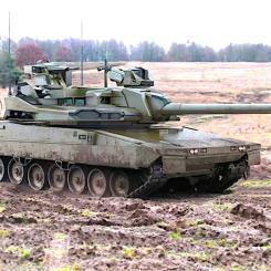 Utkast till den framtida tysk-franska stridsvagnen – projektet ska genomföras gemensamt av försvarsindustriföretagen Rheinmetall, KNDS och Thales. Illustration: KNDS