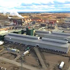 Rio Tintos aluminiumsmältverk AP60 i Kanada. Företaget gav projektet i Finland tillgång till sin AP60-teknik år 2025, dock med begränsad framgång. Foto: Rio Tinto.