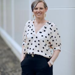 Linda Fransson, vd på Gnosjö Automatsvarvning. Foto: Gnosjö Automatsvarvning
