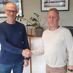 Emil Johansson, vd Skrotfrag och Jerry Carlqvist, Sydmetall. Foto: Skrotfag