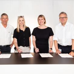 Partnerskapet kommer att ledas av Jan Moström, VD för LKAB, Jenny Greberg, teknikchef på LKAB, Vedrana Spudic, ABB:s Head of Technology Mining, och Peter Terwiesch, President ABB Process Automation. Bild: ABB
