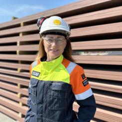 Karin Palmqvist är utbildad civilingenjör i maskinteknik vid Chalmers tekniska högskola. Foto: SSAB/Photographer