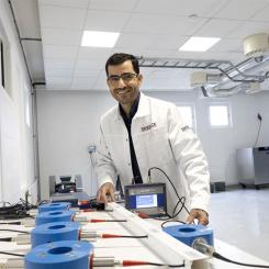 Laboratorieföreståndare Masaab Alhamad. Foto: Henrik Nordell