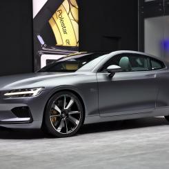 Polestar 1 på en bilmässa i Genève 2018. Foto. Alexander Migl/Wikimedia Commons
