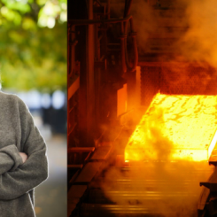 Annika Roos, vd för Jernkontoret. Kollage: Jernkontoret