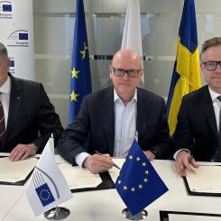 Undertecknande av låneavtal mellan EIB och Lantmännen. Foto: Lantmännen
