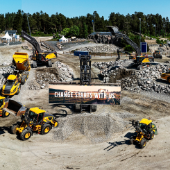 Volvodagarna är företagets första stora event på plats i Eskilstuna sedan det globala huvudkontoret flyttade dit i augusti förra året. Foto: Volvo CE