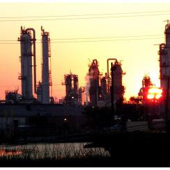 Baytown i Texas där ExxonMobil har ett stort oljeraffinaderi. Foto: Baytownbert/Wikimedia Commons