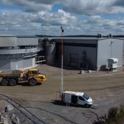 Här installeras 5G-nätverket i gruvan i Garpenberg. Foto: Radtonics