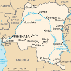 Kongo-Kinshasa regering är allt mer frustrerad över sin brist på inflytande över sin gruvindustri, särskilt när det gäller kobolt, där priserna pressats av kinesiska gruvbolags överprodktion. Karta: Wikimedia Commons
