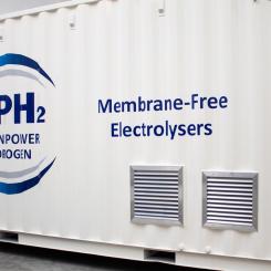 Container med en elektrolysör från  Clean Power Hydrogen (CPH2)  Foto: CPH2