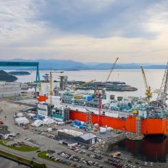 Equinors fartyg Johan Castberg FPSO vid Aker Solutions Stord, September 2023
Drönarfoto: Jonny Engelsvoll & Lizette Bertelsen / Equinor