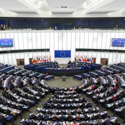 Europaparlamentet i Strasbourg under en plenarsession. Foto: Wikipedia Common, kredit. Diliff