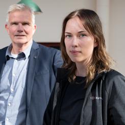 Ida Rehnström från Flasheye tillsammans med Pelle Berglund från BizMaker.