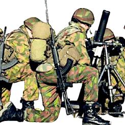 Finsktillverkad granatkastare. Foto: Wikipedia Common, Kredit: The annual report of Finnish Defence Forces