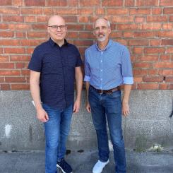 Fredrik Karlsson (vänster) och Torbjörn Idhammar (höger). Foto: Questio/Idcon