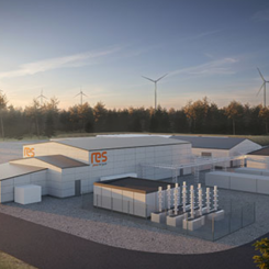 Det brittiska energibolaget RES Renewables anläggning för syntetiskt bränsle i Ånge säljs. Visionsbild: RES