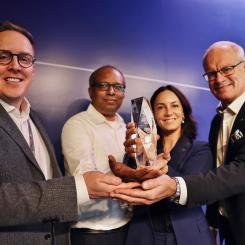 Hanza mottog priset vid 3M:s huvudkontor i Minneapolis, USA. Foto: Hanza