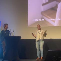 Alexander Eriksson (Kiwa) och Therece Jansson (Billerud). Foto: Simon Matthis