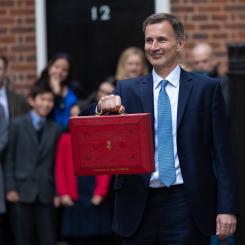 Jeremy Hunt presenterar sin vårbudget för 2023. Foto: Wikipedia Common, kredit:	Simon Walker / No10 Downing Street