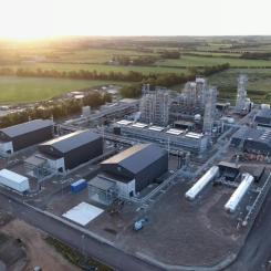 Projektanläggningen i Kassø sedd från ovan. Foto: European Energy