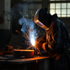 Ages verksamhet omfattar huvudsakligen pressgjutning i aluminium, skärande bearbetning av metall, tooling, svetsning och montage. Arkivbild.