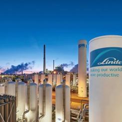 Lindes produktionsanläggning i tyska Leuna. Foto: Linde