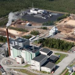Liquid Wind elektrobränsleanläggning och Umeå Energis kraftvärmeverk Dåvaverket i Umeå Eco Industrial Park. Foto: Liquid Wind