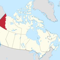 Provinsen Yukon i norra Kanada på gränsen till Alaska. Karta: MapGrid/Wikimedia Commons