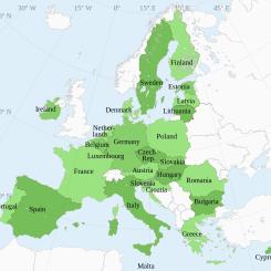 Kontinentala territorier i Europeiska unionens medlemsstater. Bild: Wikipedia Common lic, kredit: Ssolberg