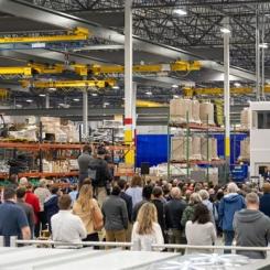 Invigningen ses som ett viktigt steg i vår långsiktiga tillväxtstrategi och våra klimatambitioner, där Munters  "satsar på regional produktion för regionala marknader". Foto: Munters