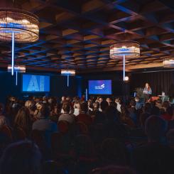 Halland Tech Week är ett återkommande mässa under en vecka på hösten varje år. Deltagare erbjuds kompetens­utveckling, nätverkande och inspiration. Halland Tech Week finansieras med stöd från Region Halland och den Europeiska Regionala utvecklings­fonden. Foto: Natalie Greppi/Campus Halland