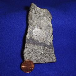 Malm med platinamineraliseringar. Platina är 30 gånger så ovanligt som guld på jorden. Foto: Wikimedia Commons