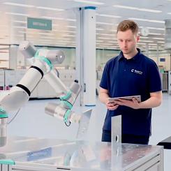 Fyra moduler utgör grunden för Robcos robotarmar – det unga företaget har över 100 varianter i sitt program. Foto: Robco