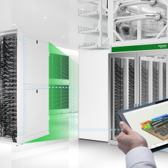De nya datacenterlösningarna är specifikt utvecklade för att möta kraven från nästa generations AI-klusterarkitekturer. Bild: Schneider Electric